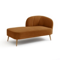 Кушетка Из велюра лево- или правосторонняя LEONE левосторонний каштановый LA REDOUTE INTERIEURS  фото, kupilegko.ru